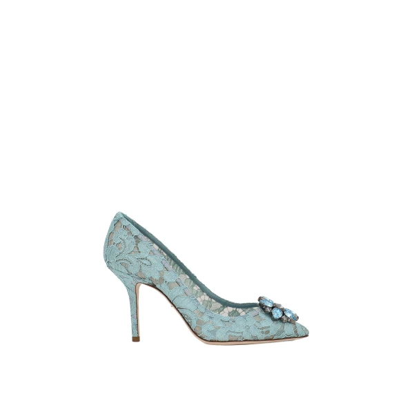 Azure Dolce & Gabbana Pump in Taormina lace with crystals | Heels