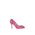 Fuchsia Dolce & Gabbana Pump in Taormina lace with crystals | Heels