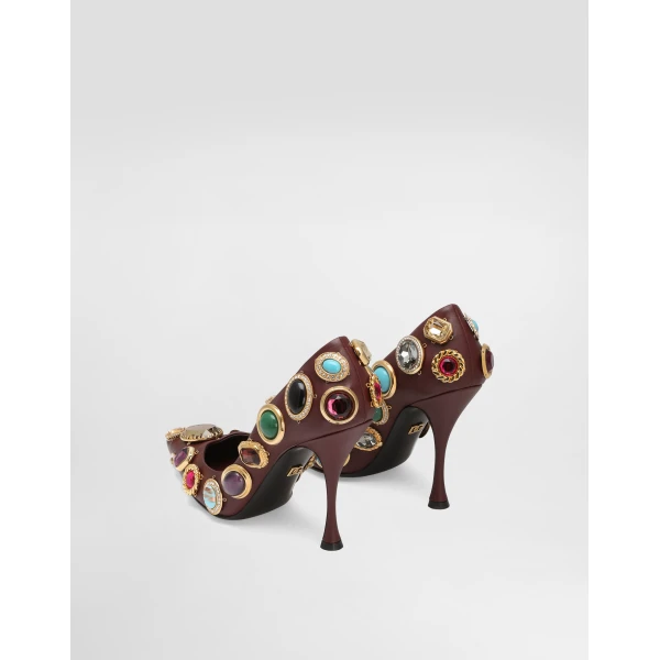 Multicolour Dolce & Gabbana Pumps with stone embroidery, view 3 | Heels