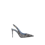 Light Blue Dolce & Gabbana Python skin slingbacks | Heels