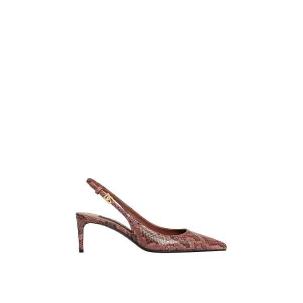 Pink Dolce & Gabbana Python skin slingbacks | Heels