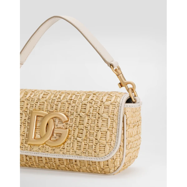 Multicolour Dolce & Gabbana Rafia crochet shoulder bag, view 6 | Shoulder & Crossbody Bags