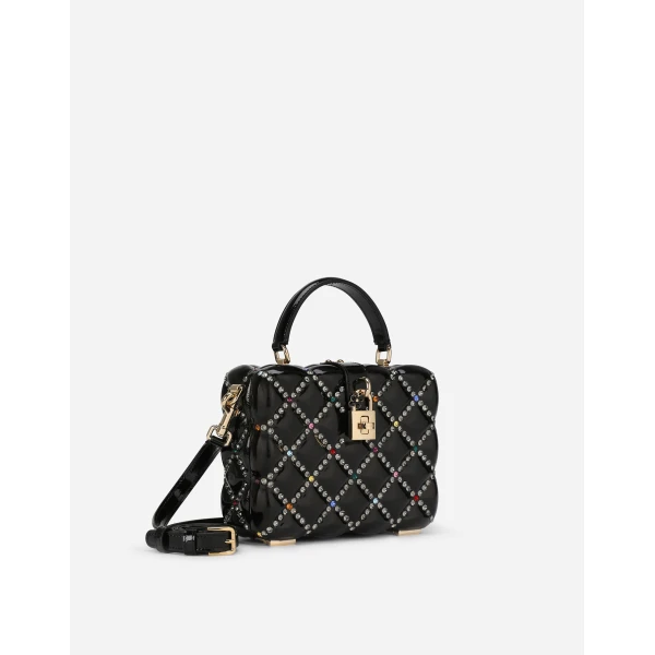 Multicolour Dolce & Gabbana Resin Dolce Box bag with rhinestones, view 2 | Totes & Top-Handle Bags