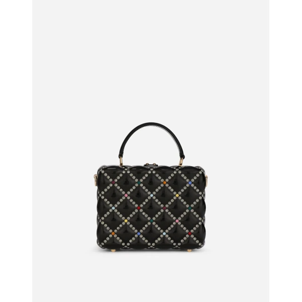 Multicolour Dolce & Gabbana Resin Dolce Box bag with rhinestones, view 3 | Totes & Top-Handle Bags