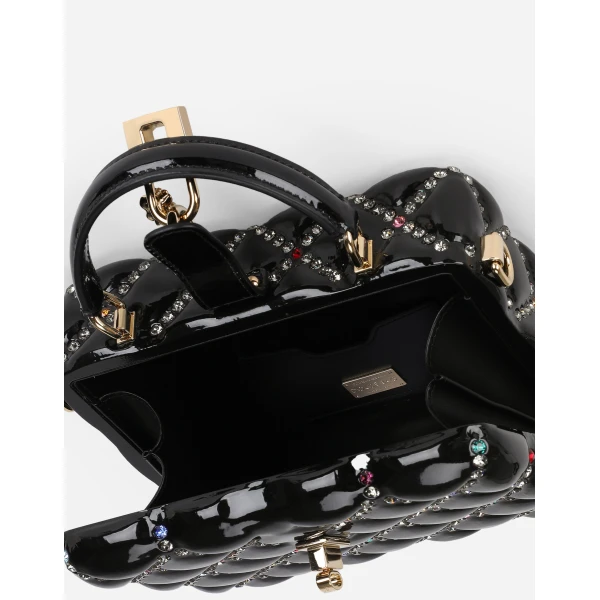 Multicolour Dolce & Gabbana Resin Dolce Box bag with rhinestones, view 4 | Totes & Top-Handle Bags