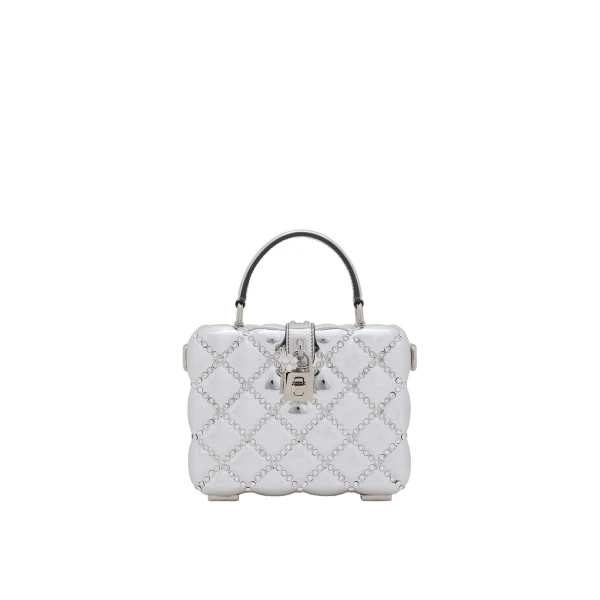 Resin Dolce Box bag with rhinestones