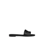 Black Dolce & Gabbana Rubber beachwear sliders | Flip Flops & Slides