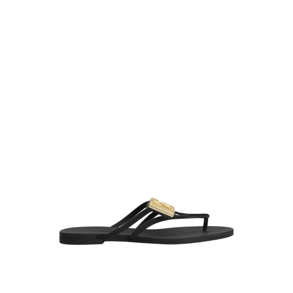 Multicolour Dolce & Gabbana Rubber beachwear slides with logo | Flip Flops & Slides