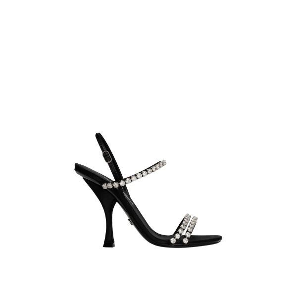 Multicolour Dolce & Gabbana Sandals with rhinestone chain | Sandals