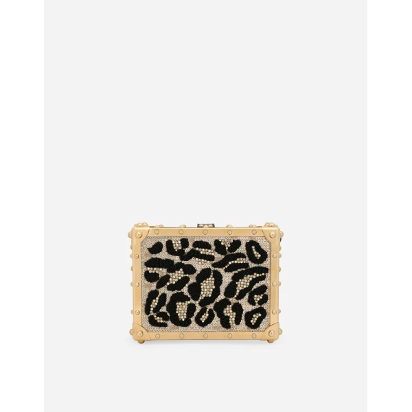 Multicolour Dolce & Gabbana Satin Dolce Box with embroidery, view 4 | Shoulder & Crossbody Bags