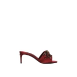 Red Dolce & Gabbana Satin mules with gemstone embellishment | Mules