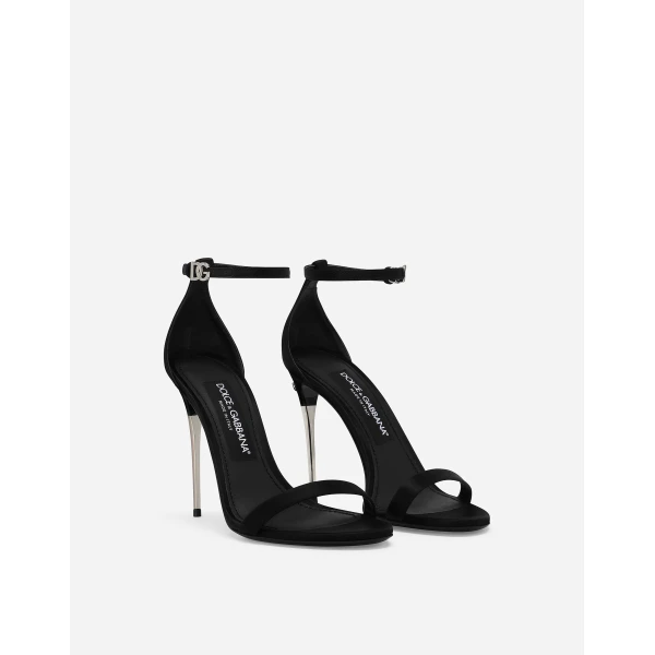 Black Dolce & Gabbana Satin sandals, view 2 | Sandals