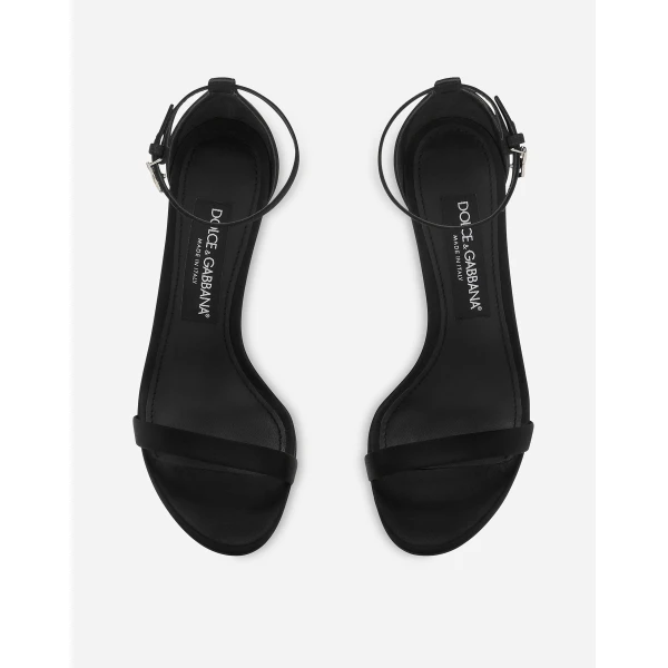 Black Dolce & Gabbana Satin sandals, view 4 | Sandals