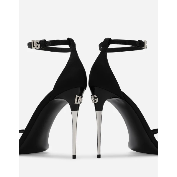 Black Dolce & Gabbana Satin sandals, view 5 | Sandals