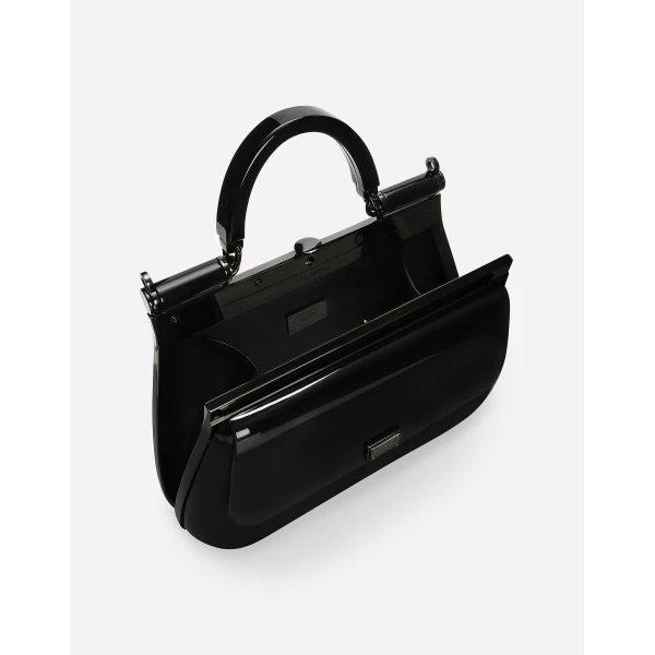 Black Dolce & Gabbana Sicily Box handbag, view 5 | Totes & Top-Handle Bags