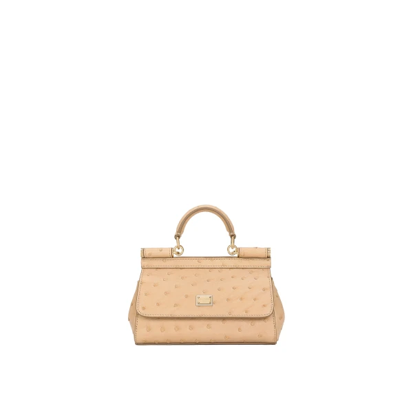 Sicily Mini ostrich leather handbag