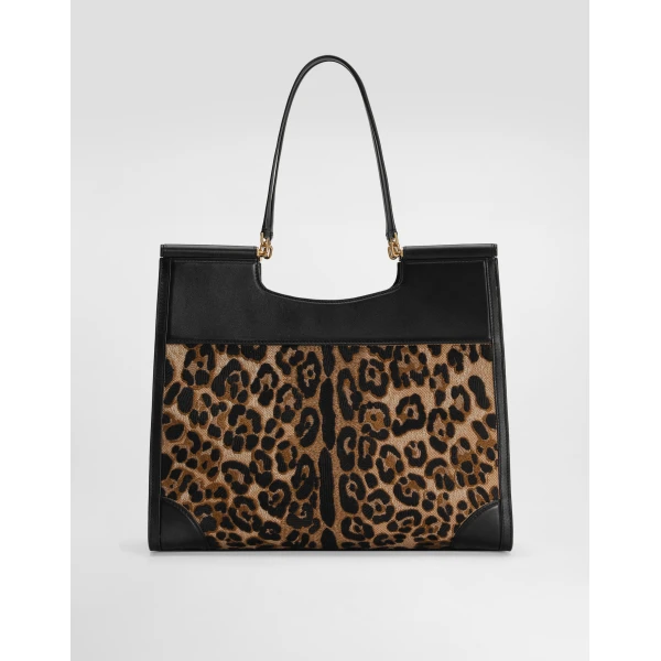 Multicolour Dolce & Gabbana Sicily large shopping bag with embroidery, view 4 | Totes & Top-Handle Bags