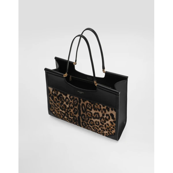 Multicolour Dolce & Gabbana Sicily large shopping bag with embroidery, view 5 | Totes & Top-Handle Bags