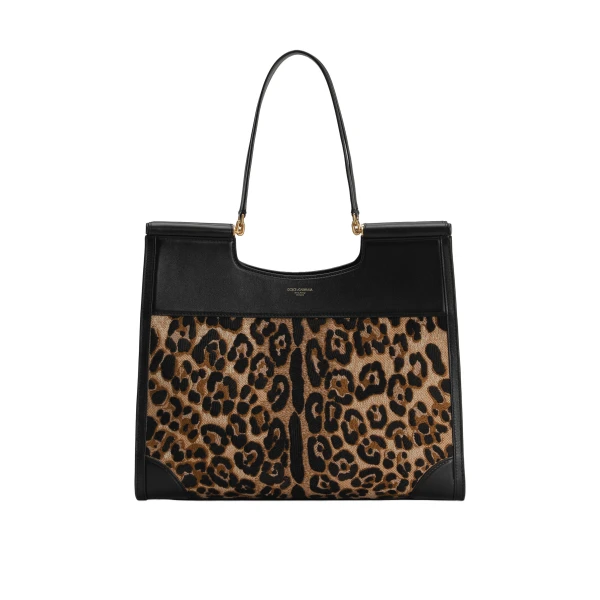 Multicolour Dolce & Gabbana Sicily large shopping bag with embroidery | Totes & Top-Handle Bags