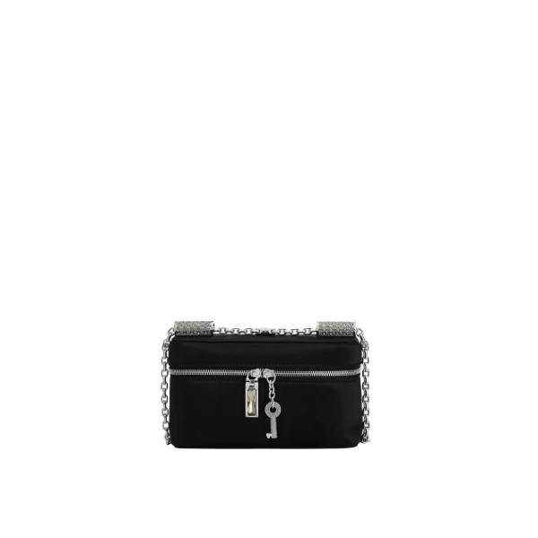 Sicily medium satin and pavé tubes shoulder bag