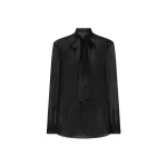 Black Dolce & Gabbana Silk chiffon shirt with pussy-bow | Shirts