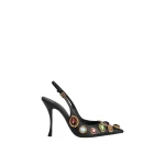 Multicolour Dolce & Gabbana Slingback with stone embroidery | Heels