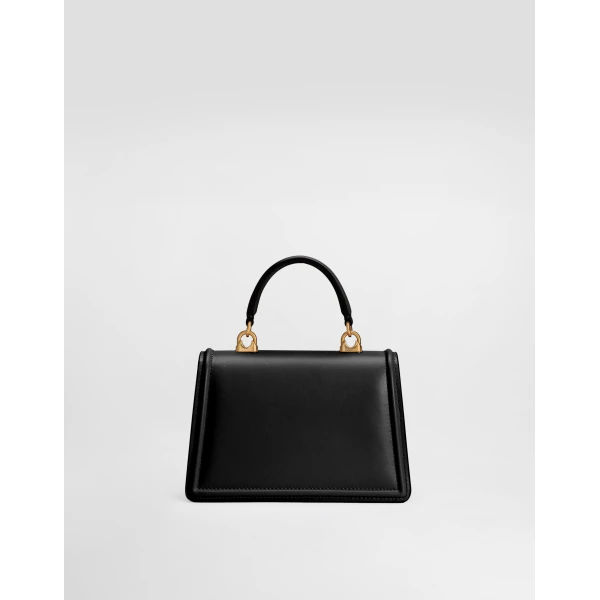 Black Dolce & Gabbana Small Devotion bag in smooth calfskin, view 4 | Shoulder & Crossbody Bags