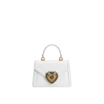 White Dolce & Gabbana Small Devotion bag in smooth calfskin | Shoulder & Crossbody Bags