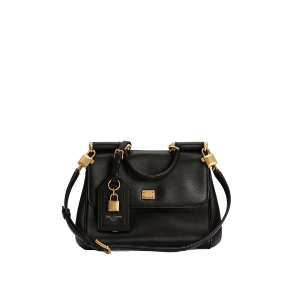 Black Dolce & Gabbana Small My Sicily handbag in plongé calfskin | Totes & Top-Handle Bags