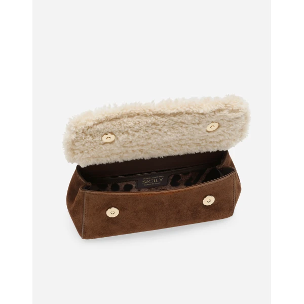 Brown Dolce & Gabbana Small Sicily handbag, view 5 | Totes & Top-Handle Bags