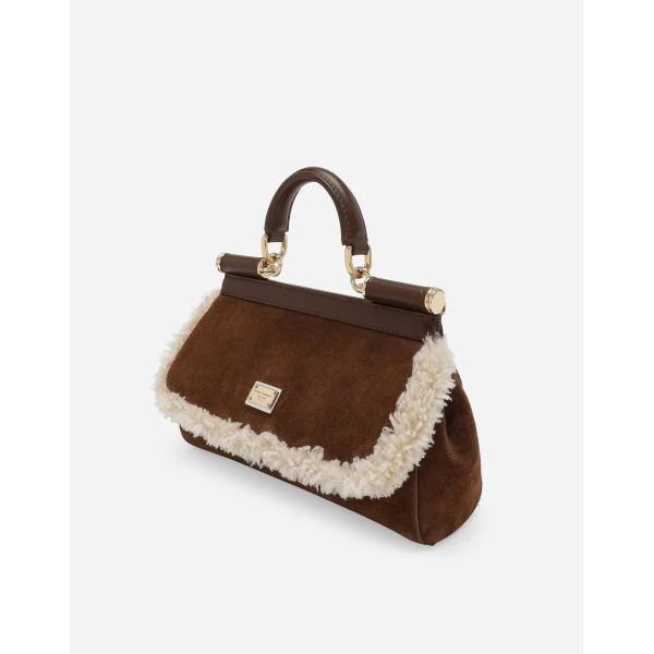 Brown Dolce & Gabbana Small Sicily handbag, view 6 | Totes & Top-Handle Bags
