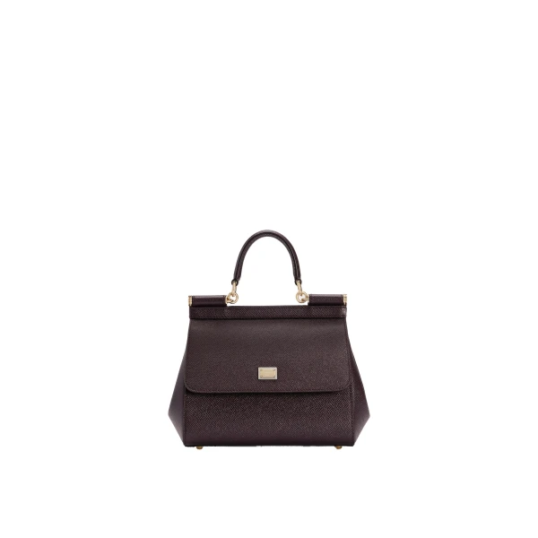 Bordeaux Dolce & Gabbana Small Sicily handbag in dauphine calfskin | Totes & Top-Handle Bags