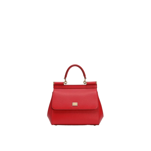 Red Dolce & Gabbana Small Sicily handbag in dauphine calfskin | Totes & Top-Handle Bags