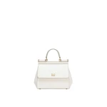 White Dolce & Gabbana Small Sicily handbag in dauphine calfskin | Totes & Top-Handle Bags