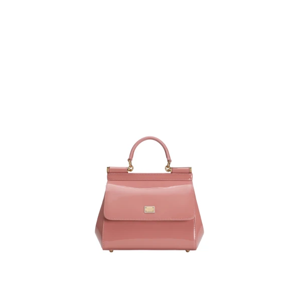 Pink Dolce & Gabbana Small Sicily handbag in patent leather | Totes & Top-Handle Bags