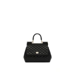 Black Dolce & Gabbana Small Sicily handbag in quilted nappa | Totes & Top-Handle Bags
