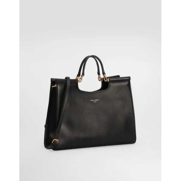 Black Dolce & Gabbana Small Sicily shopper, view 3 | Totes & Top-Handle Bags