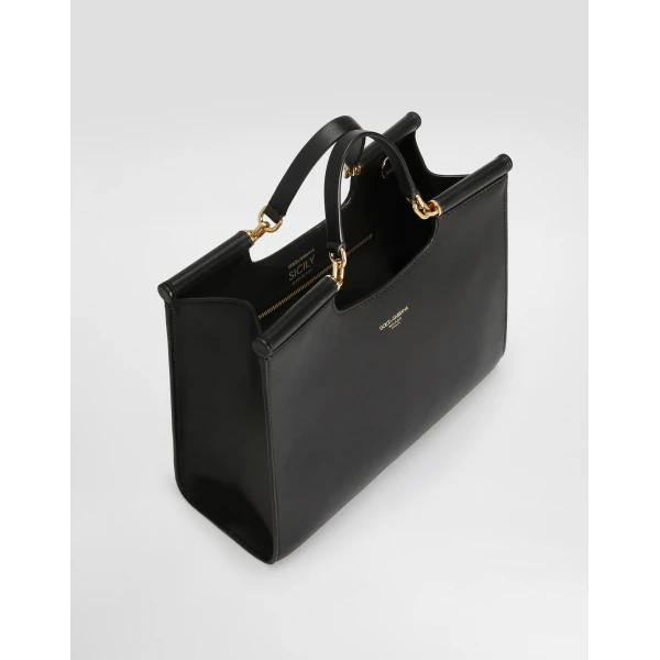 Black Dolce & Gabbana Small Sicily shopper, view 5 | Totes & Top-Handle Bags