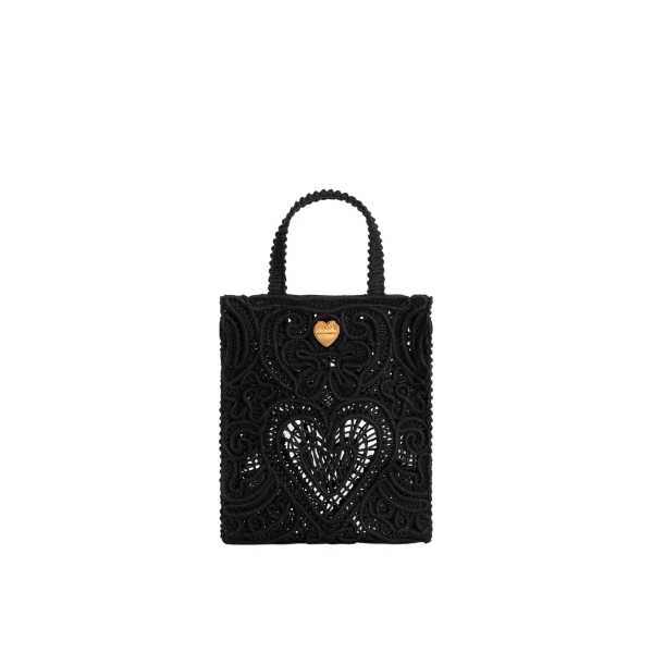 Small cordonetto lace shopper