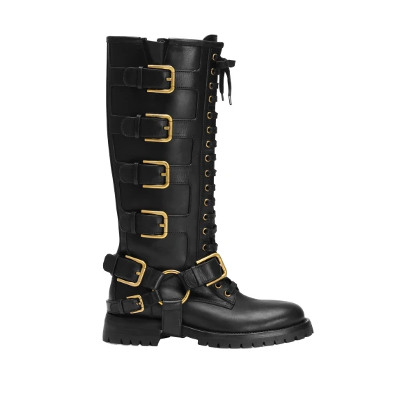 Black Dolce & Gabbana Smooth leather biker boots | Boots