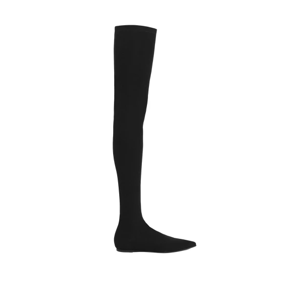 Black Dolce & Gabbana Stretch jersey thigh-high boots | Boots