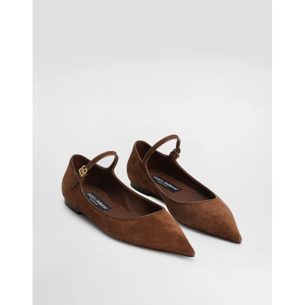 Multicolour Dolce & Gabbana Suede and nappa leather ballet flats, view 2 | Flats
