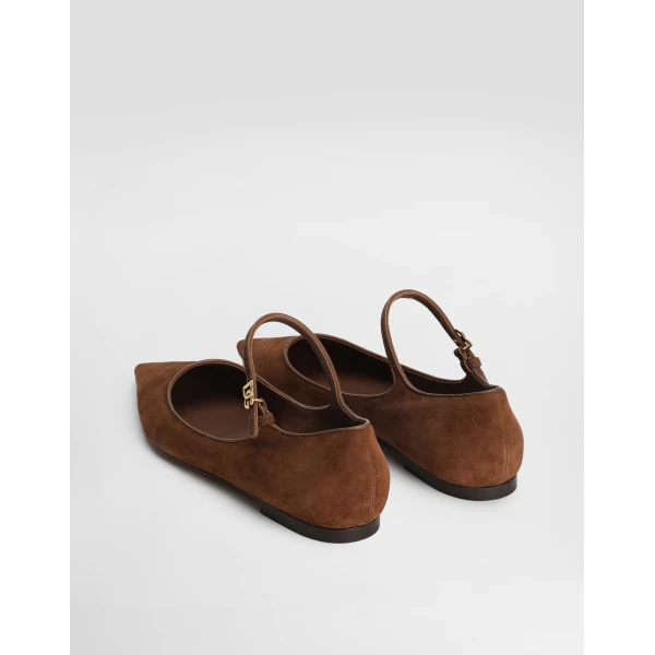 Multicolour Dolce & Gabbana Suede and nappa leather ballet flats, view 3 | Flats