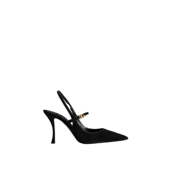 Black Dolce & Gabbana Suede and nappa leather slingback | Heels