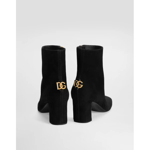 Black Dolce & Gabbana Suede ankle boot, view 4 | Boots
