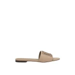 Beige Dolce & Gabbana Suede slippers with rhinestones | Flip Flops & Slides