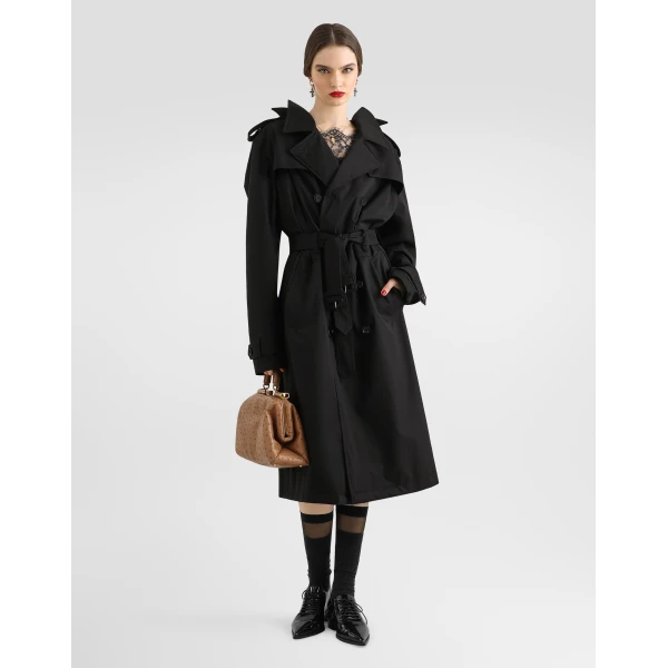 Black Dolce & Gabbana Taffeta trench coat, view 2 | Trench Coat