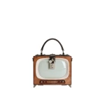 Multicolour Dolce & Gabbana Tv Dolce Box bag in hand-painted wood | Totes & Top-Handle Bags