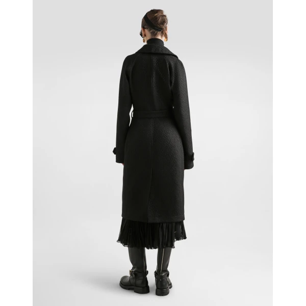 Black Dolce & Gabbana Tweed trench coat, view 3 | Trench Coat