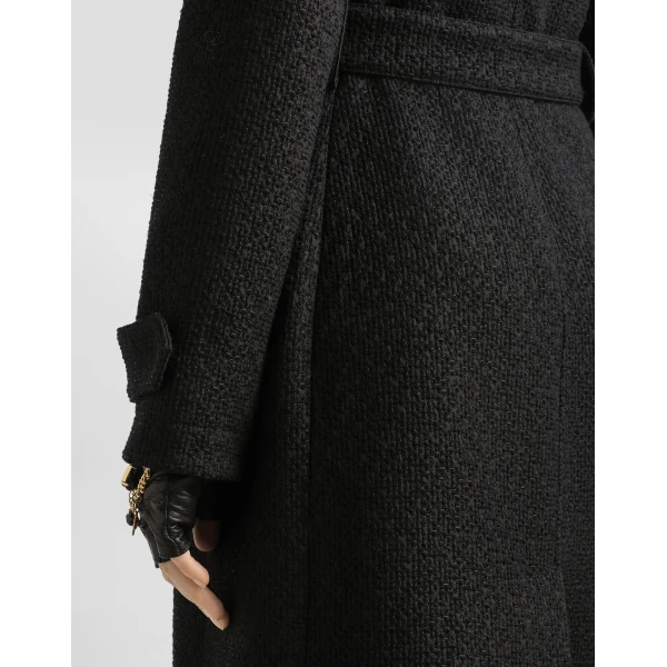 Black Dolce & Gabbana Tweed trench coat, view 5 | Trench Coat